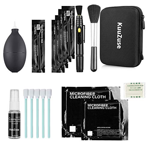 Professional DSLR Camera Cleaning Kit with APS-C Cleaning Swabs, Microfiber Cloths, Camera Cleaning Pen, for Camera Lens, Optical Lens and Digital SLR Cameras. red