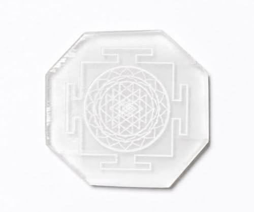 Beautiful Selenite 3" Etched Charging Plate Crystal Healing Reiki FENG Shui Gemstone Gift Positive Energy Peace Meditation Handcrafted