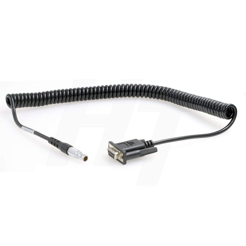 [Australia - AusPower] - HangTon Coiled Serial Data Collector Cable 0B 5 Pin to RS232 DB9 for Leica Total Station TS10 TS15 TPS800 to Computer PC 