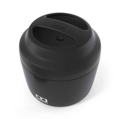 monbento - Insulated Lunch Box MB Element black Onyx - Airtight and Insulated Bento Box Perfect for Work/Hiking/Outdoor Sports - Keeps Food Hot/Cold - BPA Free - Food Grade Safe - Black