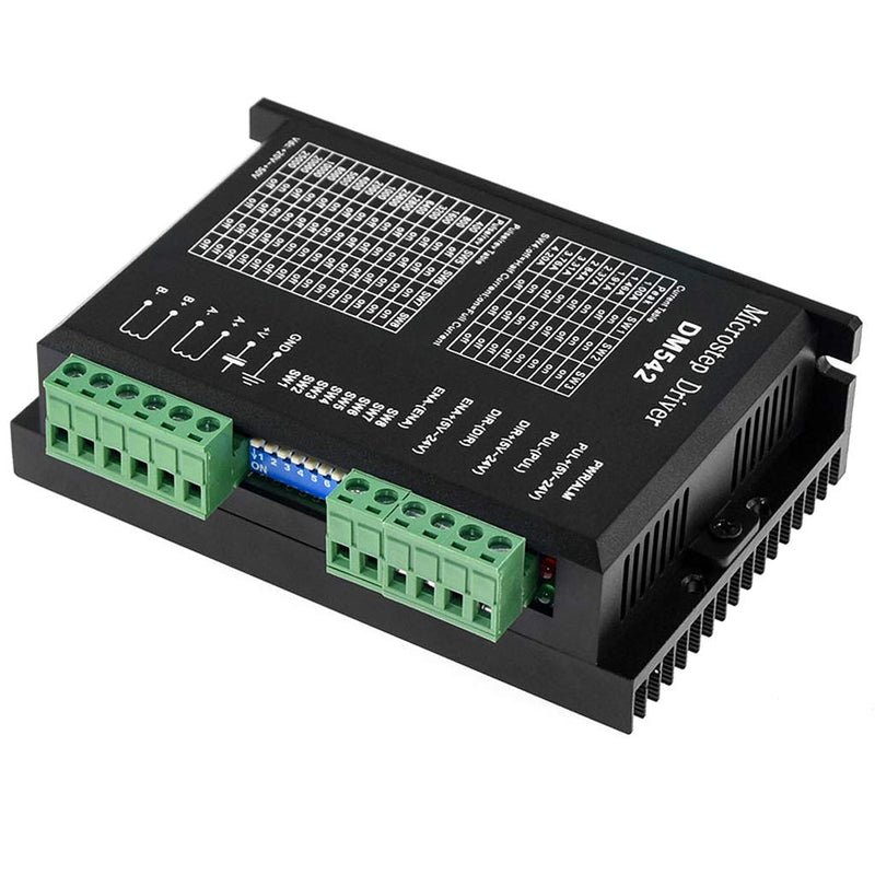Stepper Driver, DM542 2-Phase Stepper Motor Driver 57/86 Series Stepper Motor Driver Control 18-48V DC Peak 4.2A