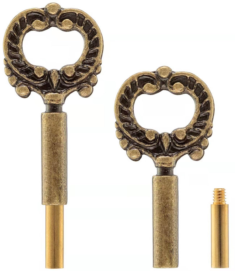 [Australia - AusPower] - Qc Lamp Turn Knob, 2 Packs On/Off Replacement Light Lamp Turn Switch Knobs with 1/2" Extensions, Socket Knob for Floor and Table Lamps (Antique Brass) Antique Brass 