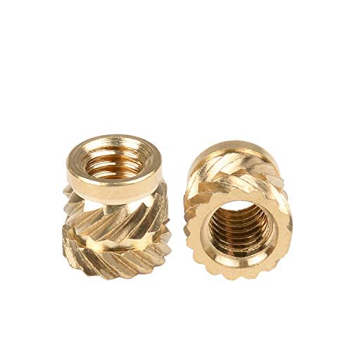 [Australia - AusPower] - BIFROST in-saiL 100pcs/lot M3x4.0mm, OD4.6mm Heat Staking Threaded Insert Quik-Tek Brass C3604 