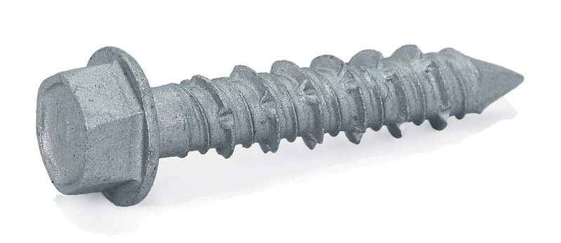 [Australia - AusPower] - CONFAST 1/4" x 1-1/4" Concrete Screws 410 Stainless Steel Hex with Concrete Drill Bit for Anchoring to Masonry, Block or Brick (50 per Box) 1/4" x 1-1/4" 