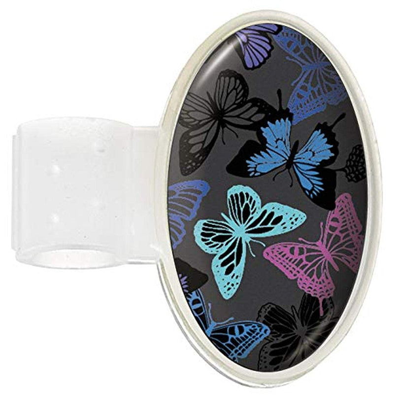 [Australia - AusPower] - Prestige Medical Printed Stethoscope ID Tag, Butterflies Grey 