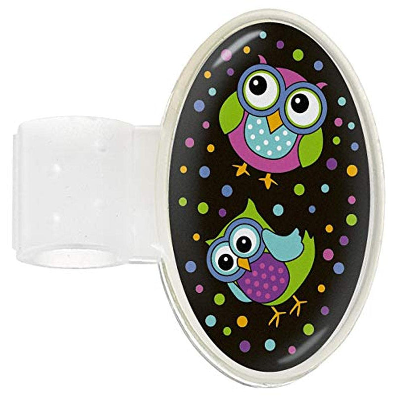 [Australia - AusPower] - Prestige Medical Printed Stethoscope ID Tag, Party Owls Black (Model: S8-POB) 