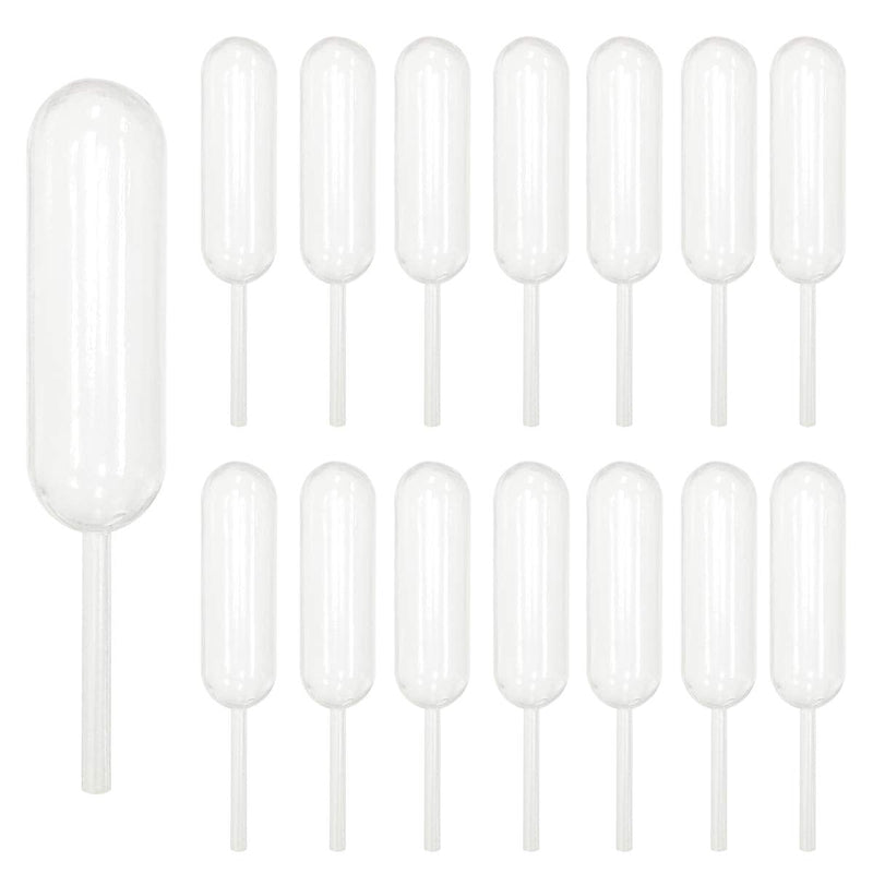 [Australia - AusPower] - Cupcakes Pipettes, 100PCS 4ml Clear Plastic Transfer Liquid Dropper Pipettes, Suitable for Chocolate or Strawberries Cupcakes, Ice Cream, Mini Cakes, Waffles, Children's Painting, Kitchen Supplies 