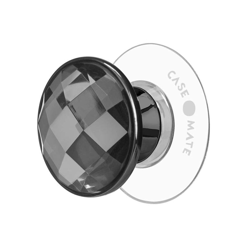 [Australia - AusPower] - Case-Mate - Minis - Phone Grip - Cell Phone Holder - Suction Cup Cell Phone Stand [Removable for Wireless Charging] for iPhone 14 Pro Max/ 13 Pro Max/ 12 Pro Max/ S23 Ultra/Pixel 7 - Black Crystal 