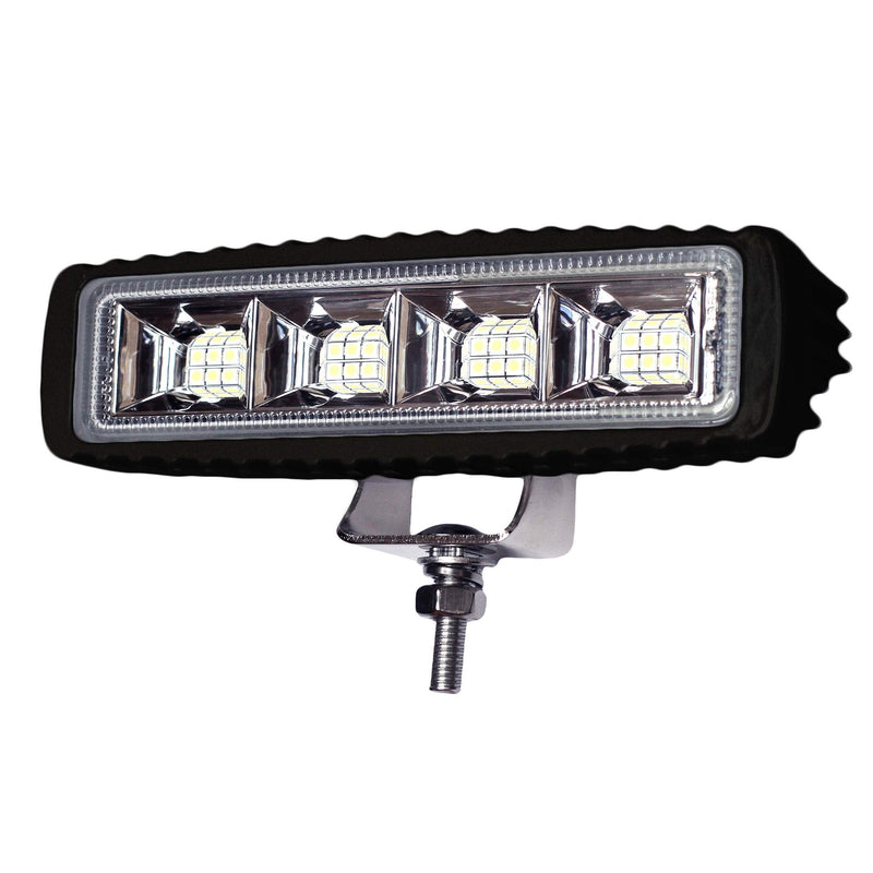 Wave One Marine | Hi-Lumen LED Spreader Light | IP68 Waterproof Boat Deck Flood Beam | Bright 2000+ Lumen Output for Night Fishing (Black Housing) Black Housing