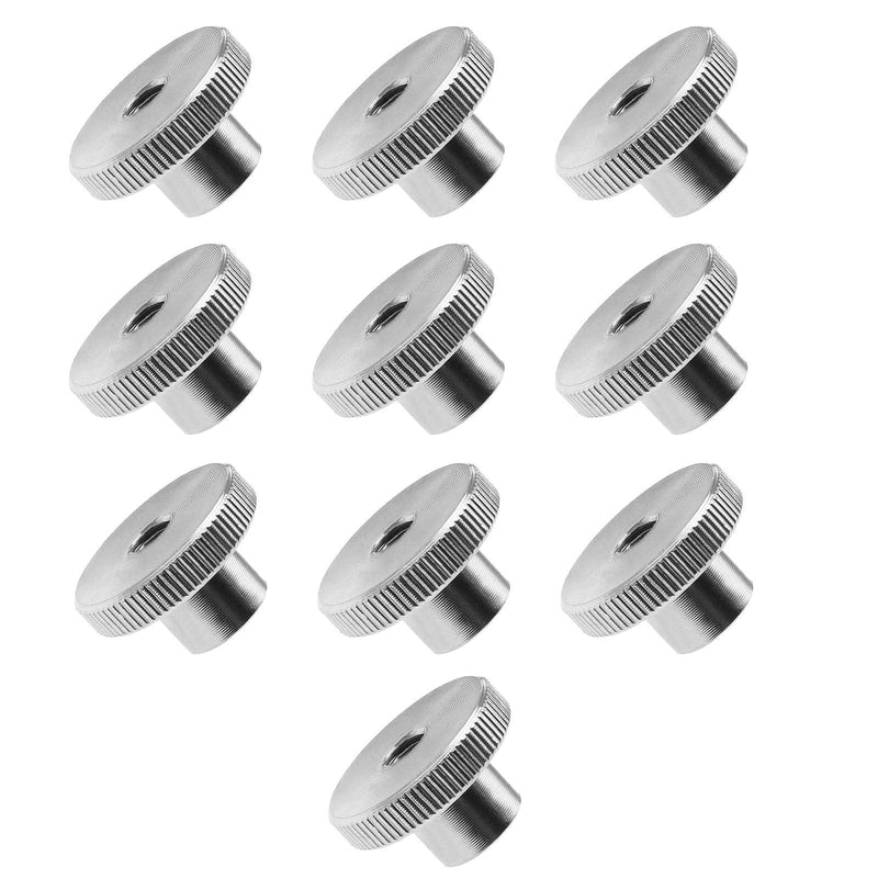 [Australia - AusPower] - SING F LTD 10PCS M6 High Knurled Thumb Nuts Female Threaded 304 Stainless Steel Round Grip Knob Locking Nuts DIN 466 