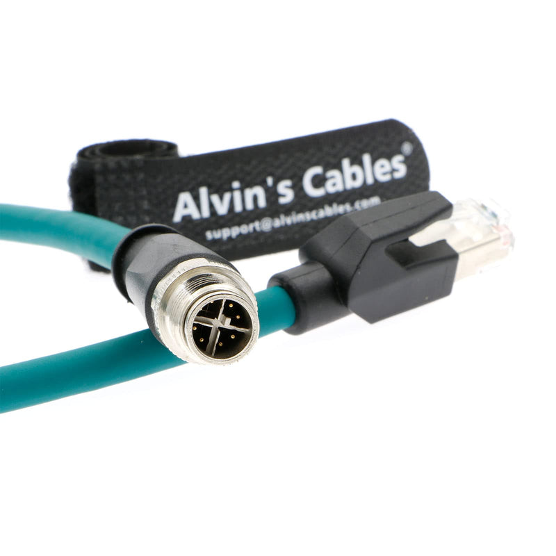 [Australia - AusPower] - Alvin’s Cables M12 8 Pin Male to RJ45 Shielded Ethernet Cable M12 X Coded 8 Position Cat6a Cable for Cognex Industrial Camera 3.2ft/1M Green 
