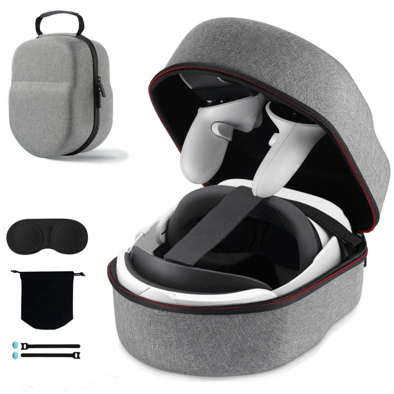 [Australia - AusPower] - COOWPS Hard Carrying Case for Oculus Quest 2/Meta Quest 3/Vision Pro/Pico 4 VR Headset, Compatible with Elite Strap/Kiwi Design/BOBOVR Head Strap, Full Protection for Travel and Storage 