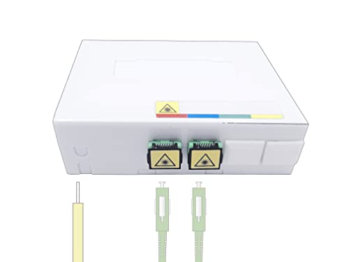 Elfcam - Fiber Optic Termination Point (GF-AP) FTTH, Fiber Optic Connector SC/APC (2 Optical Connectors) 2 Optical connector