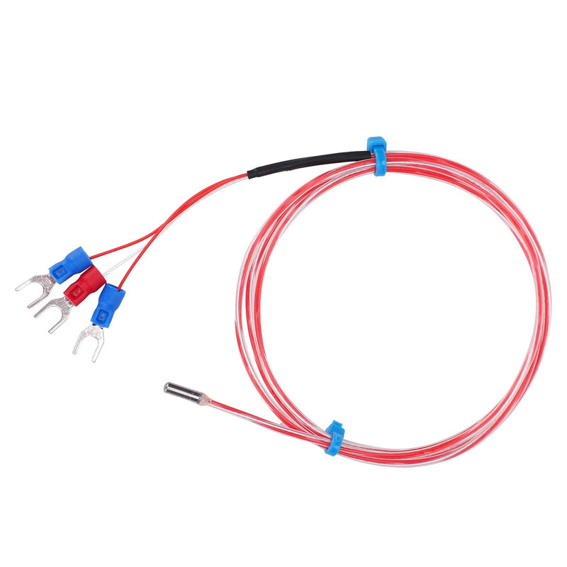 [Australia - AusPower] - PT100 Thermistor Temperature Probe, 3 x 10mm Pla-tinum- wire Waterproof Temperature Sensor, Temperature Sensor Probe, 50 to +300(2m), Temperature And Humidity Sensor 