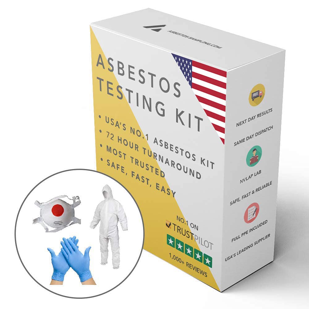 Asbestos Testing Kit (Quality PPE Included) - 72hr Results from NVLAP Lab - Test Fee Included (1 Sample) 1 Sample