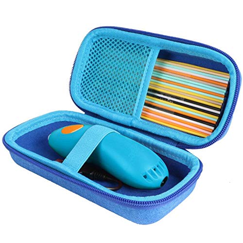 Aenllosi Storage Case Compatible with 3Doodler Start+ Essentials (2023) 3D Pen,Holders for 3D Printing Filament Refill Pack and USB Cable Blue