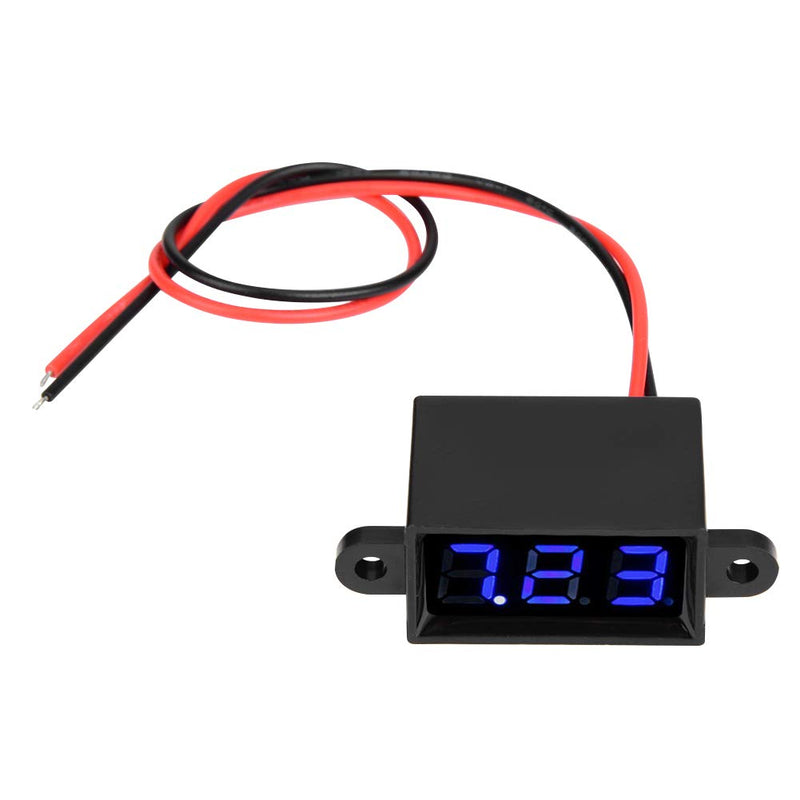 [Australia - AusPower] - Jeanoko Mini Digital DC Voltmeter 0.28 Inch Two-Wire 3.0V-30V Digital DC Waterproof, Dustproof and Drop Resistant Voltmeter Display Voltage Tester Meter 3 Colours(Blue) 