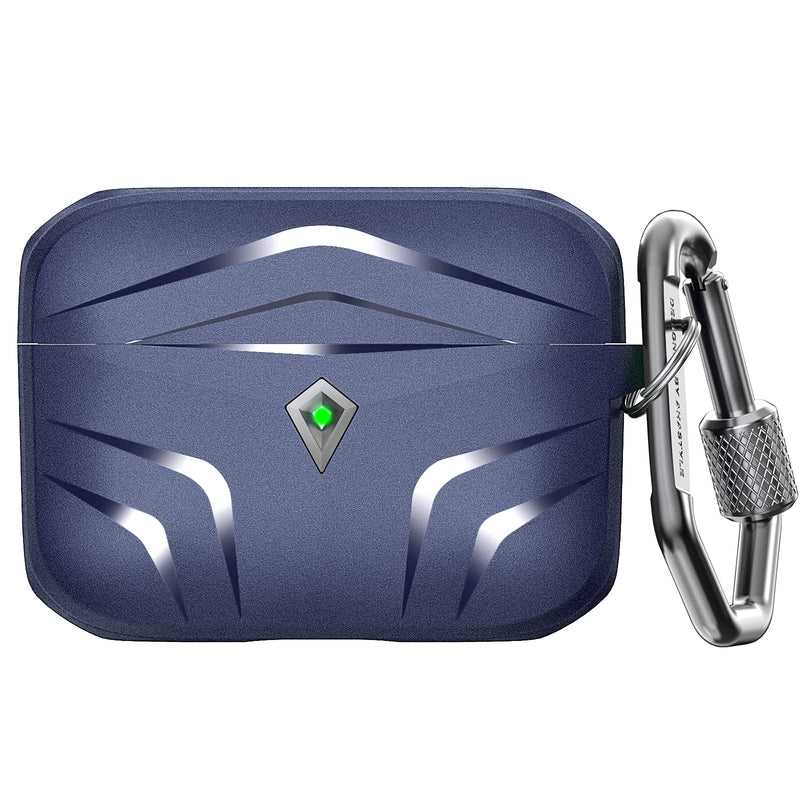 [Australia - AusPower] - AhaStyle Rugged AirPods Pro Case Cover Hard-Shell TPU Protective Cover Shockproof Compatible with AirPods Pro Charging Case (Midnight Blue.) AirPods Pro 1st Gen Mightnight Blue 