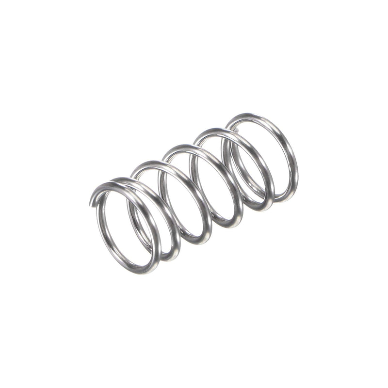 [Australia - AusPower] - uxcell Compression Spring,304 Stainless Steel,8mm OD,0.8mm Wire Size,9mm Compressed Length,15mm Free Length,11.8N Load Capacity for Home Projects, Silver Tone,10pcs 15mm 