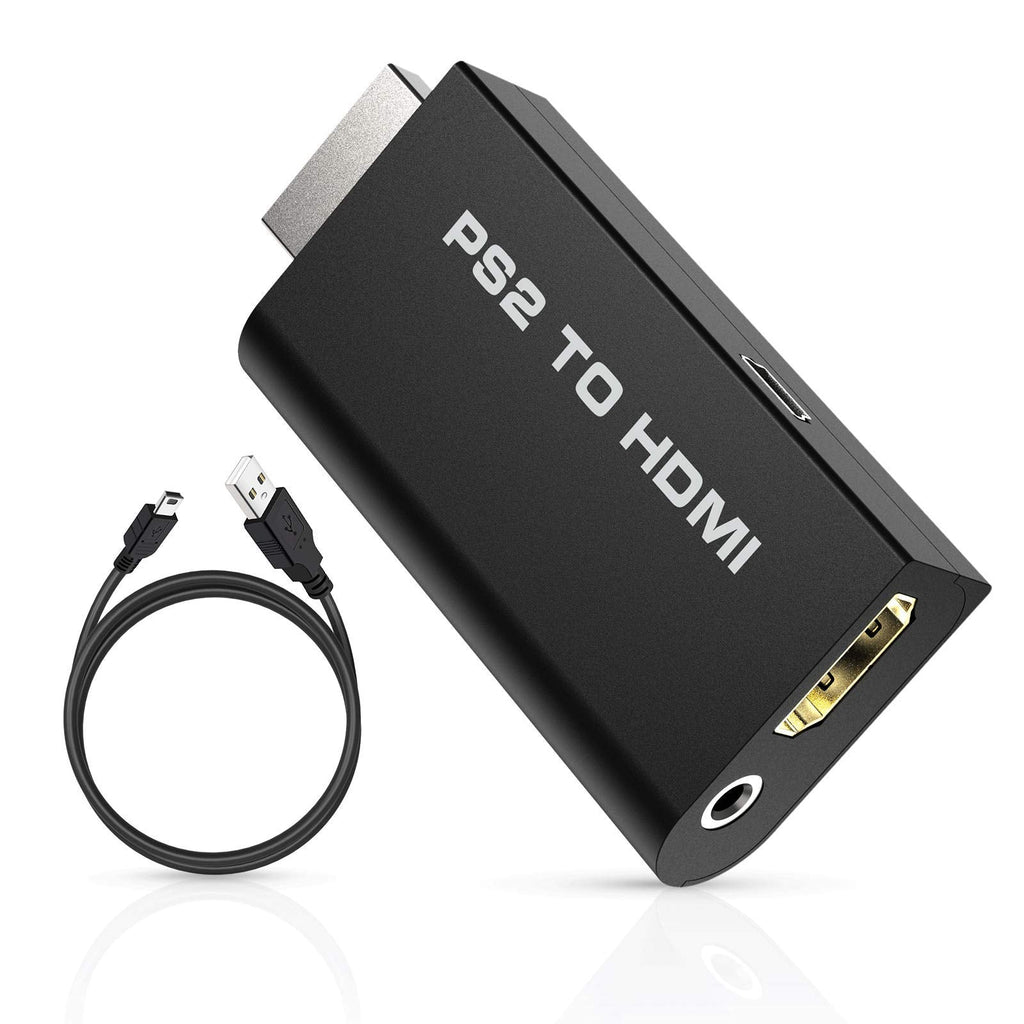 [Australia - AusPower] - Rybozen PS2 to HDMI Converter Adapter, PS2 to HDMI Video Converter with 3.5mm Audio Output Cable for HDTV HDMI Monitor AV to HDMI Signal Transfer Adapter, Supports All Playstation 2 Display Modes 