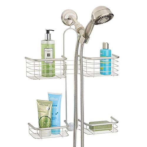 iDesign Hanging Handheld Shower Hose Caddy, Satin