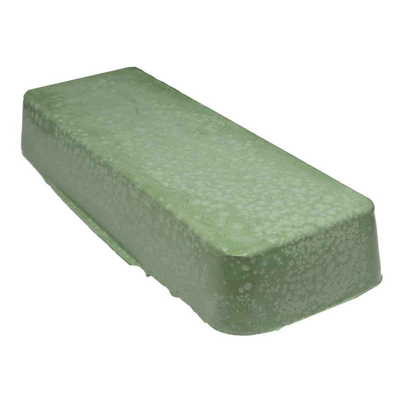 [Australia - AusPower] - Benchmark Abrasives Buffing Compound for Metal Polishing Removing Scratches from Hard Metals, Stainless Steel, Chrome, Iron, 1 Pound Bar (Emerald Green) Emerald Green 