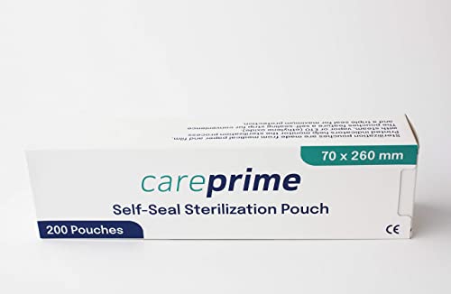 200 x 70mm x 260mm Self Adhesive Autoclave Sterilization Bags 70x260mm
