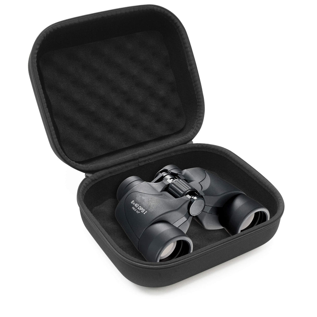 [Australia - AusPower] - CASEMATIX Protective Binoculars Case with Impact-Absorbing Foam Interior - Hard Shell Binocular Case with Reinforced Zippers, Comfortable Rubber Travel Handle and Accessory Bag - Case Only 