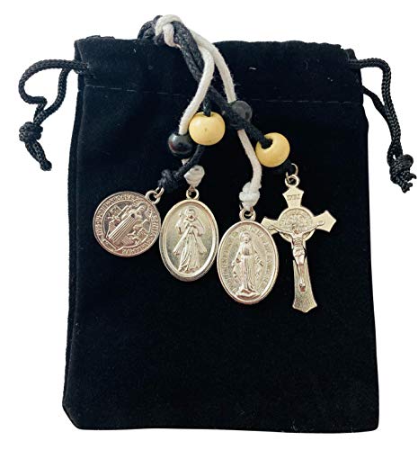 Westmon Works Saint Benedict Home Protection Door Hanger with Cross and Medals Medium