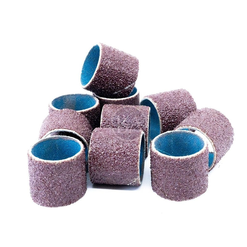 [Australia - AusPower] - Benchmark Abrasives 1" x 1" Aluminum Oxide Abrasive Spiral Bands for Rotary Tools, Drum Sleeves for Sanding Deburring Blending Polishing on Metals Plastic Wood Rubber (10 Pack) - 80 Grit 