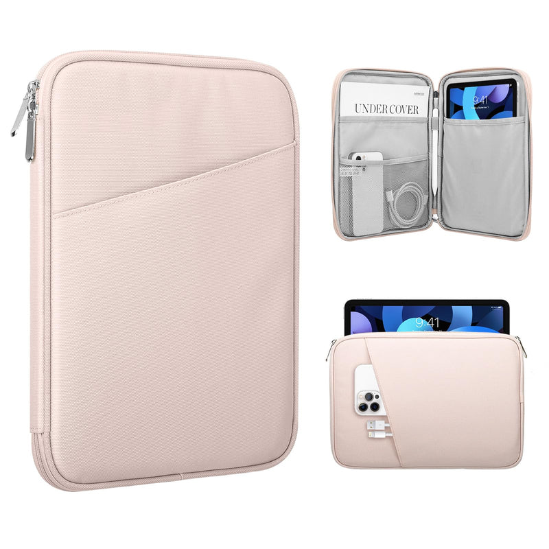 TiMOVO 9-11" Tablet Sleeve for iPad 10.2 2021-2019, iPad 10th Generation 2022, iPad Air 5/4 10.9, iPad Pro 11 2022-2018, Galaxy Tab S9/S8/A8/A7 2023, Protective Case with Pocket, Pink 9-11 Inch