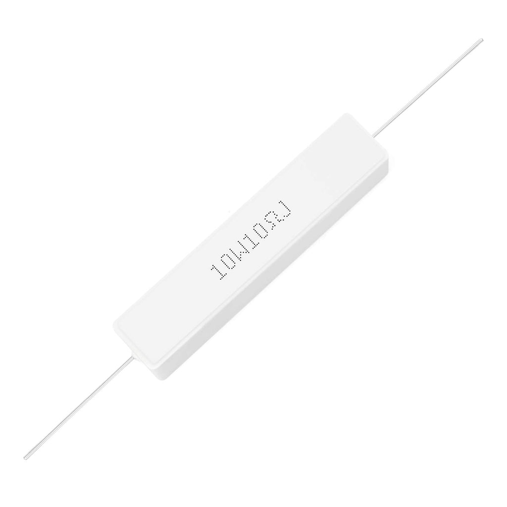 Chanzon 10pcs 10W Ceramic Cement Resistor 10 ? ohm ±5% Tolerance Wirewound Induction 10R G) 10? ohm