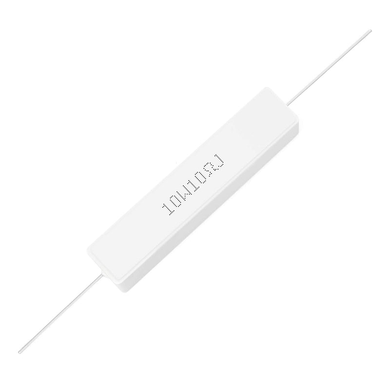 Chanzon 10pcs 10W Ceramic Cement Resistor 10 ? ohm ±5% Tolerance Wirewound Induction 10R G) 10? ohm