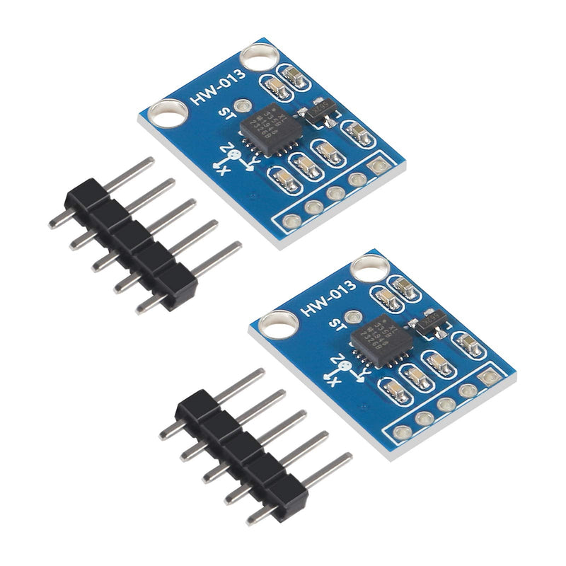 [Australia - AusPower] - 2PCS ADXL335 3-Axis Accelerometer Angular Transducer Sensor Module GY-61 Analog Output 3V-5V 