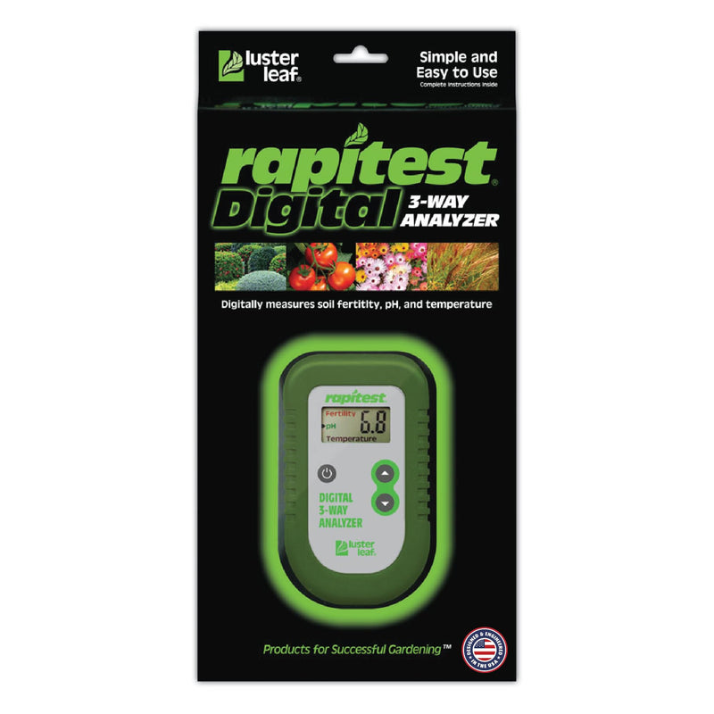 [Australia - AusPower] - Luster Leaf Fertility and Temperature Rapitest 1835 Digital 3 Way Analyzer for Soil pH 
