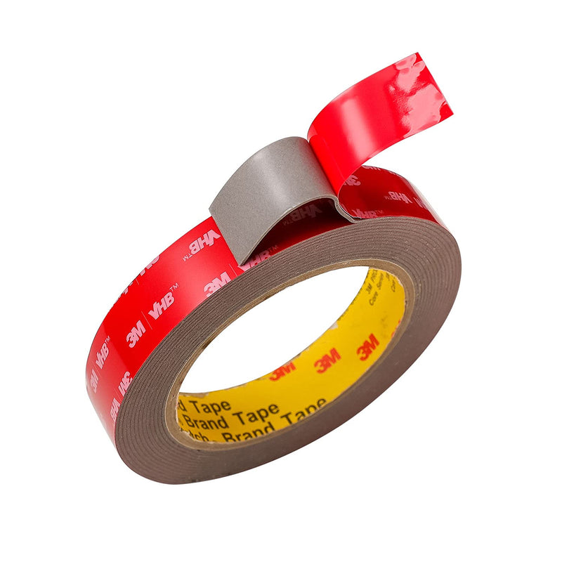[Australia - AusPower] - 3M 4611 Double Sided Tape, Heavy Duty Mounting Tape, Waterproof Foam Tape for LED Strip Lights, Home, Office and Car Decor (Gray,1 in x 15.6Ft) 1in*15.6ft 