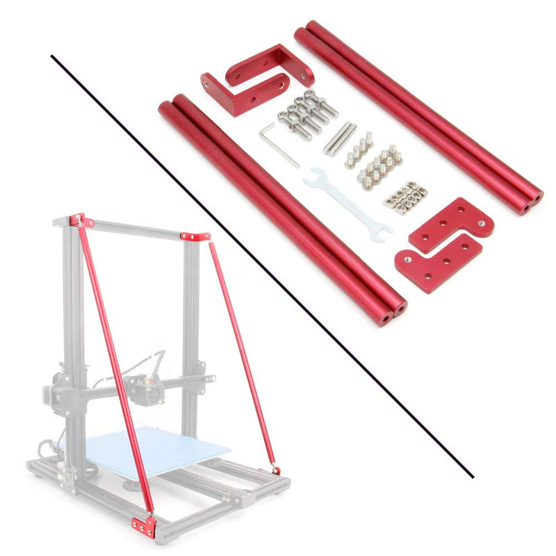 Red Supporting Rod Set for CR-10 3D Printer, Upgrade 3D Printer Supply Parts for 3D Printer CR-10 300/CR-10S 300 (550MM) 550MM