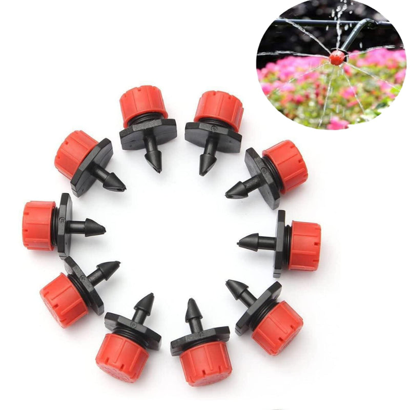 [Australia - AusPower] - 100 Pcs 360 Degree Adjustable Irrigation Drippers Sprinklers, 1/4 Inch Emitters Drip for Watering System Drip Irrigation System Gardens Lawn 