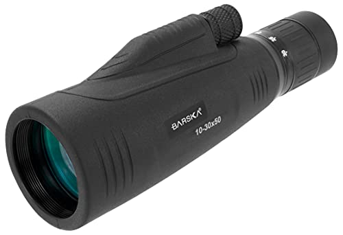 BARSKA 10-30x50mm Blackhawk Precision Zoom Monocular for Bird Watching, Travel, Hunting, Boating, and Camping.