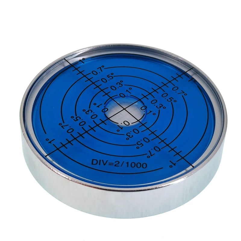 [Australia - AusPower] - 6'/2mm Point high Precision Universal Level Bubble Metal Bubble Water Leveler Cross Level Gauge Small Household (Blue Luminous Magnetic) Blue Luminous (Magnetic) 