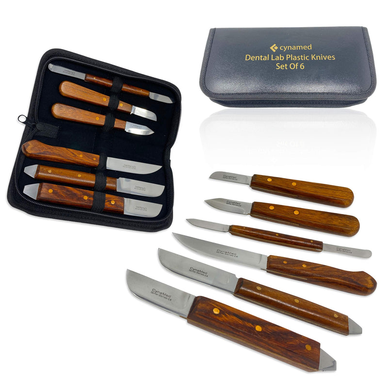 [Australia - AusPower] - Dental Fahenstock Large, Small Knife, Cynamed Plaster Alignate Spatula and Knife Mixing Modeling Labratory Restorative Instruments 6 Pcs 