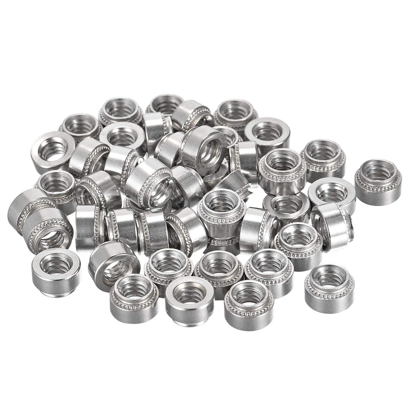 [Australia - AusPower] - uxcell Self -Clinching Nuts,1/4-20 x 0.25-Inch Stainless Steel Rivet Nut Round Head Steel Metal Sheet Mounting Hardware Fastener 50pcs 1/4-20x6.53mm 