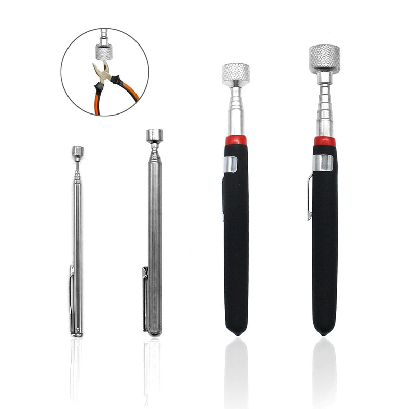 [Australia - AusPower] - Telescopic Magnet, Magnetic Pick Up Tool 4 Pack, Magnetic Retrieval Tool, Magnet Stick (1.5LB 3LB 10LB 15LB) by QPEY Auto 