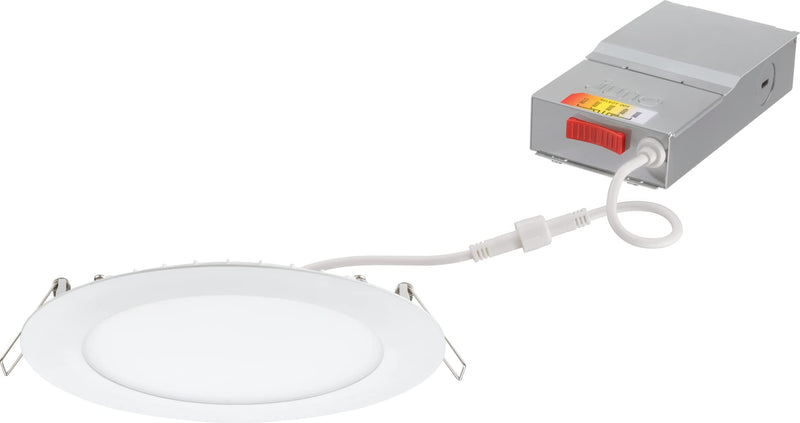[Australia - AusPower] - Juno WF6 SWW5 90CRI MW M6 Round Baffle LED Downlight, 120 Volts, 2700K/3000K/3500K/4000K/5000K, Triac Dimming, 6-Inch, Matte White 6-Inch Ultra Thin Trim 