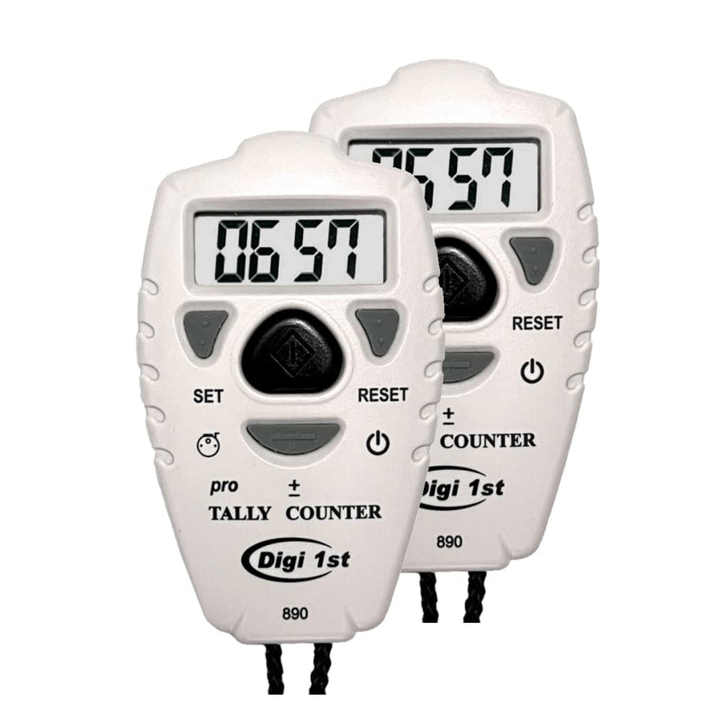 TC-890 Digital Tally Counter, Electronic Up Down Clicker Counter, Add/Subtract People Counter, Handheld Pitch Counter for Golf, Lap & Knitting (2-Pack) 2-Pack
