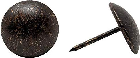 [Australia - AusPower] - Premium Upholstery Tacks, 3/4-inch Diameter Nailhead Pins, Large Decorative Trim for Furniture (40, Dark Antique Brass) 40 