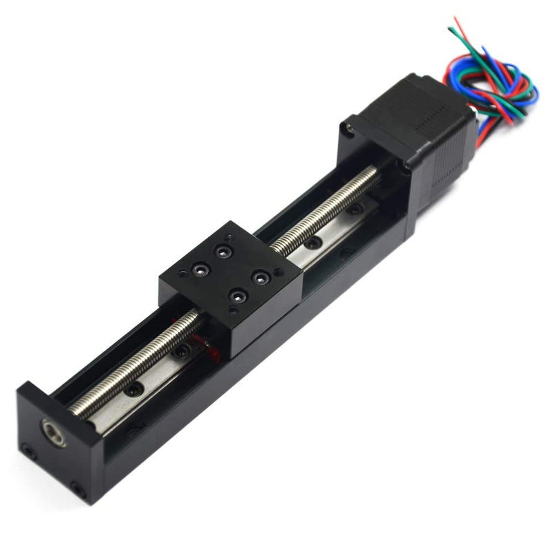 [Australia - AusPower] - Zeberoxyz 1PCS Mini Linear Rail Guide Slide Actuator T6x1 Lead Screw with NEMA11 Stepper Motor,100mm Effective Stroke Length for DIY CNC Router Parts X Y Z Linear (Size:100mm) 100mm 