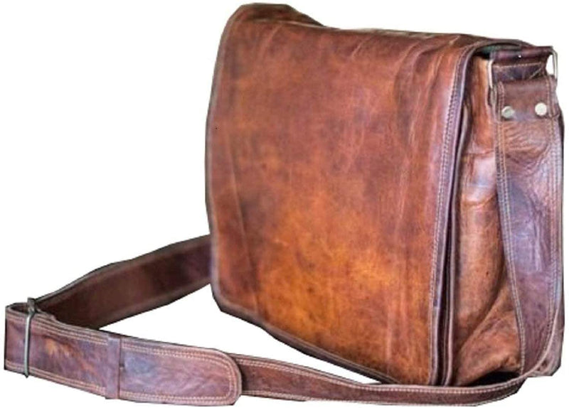 [Australia - AusPower] - 11 inch Small Crossbody Shoulder Genuine Leather iPad/Tablet Vintage Messenger Bag For 10.5 inch iPad Pro for Women & Men Simple 