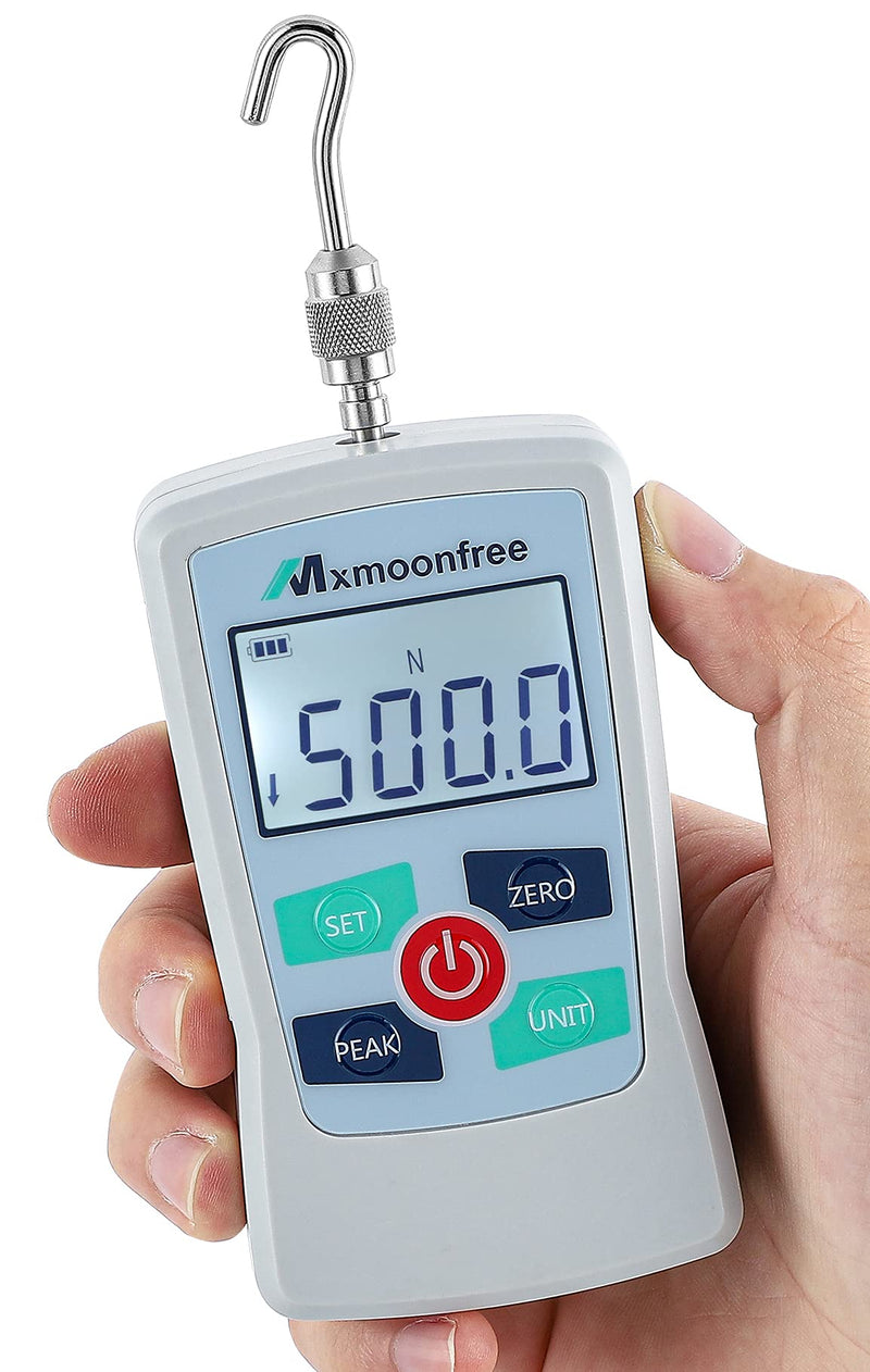 [Australia - AusPower] - 500N Digital Force Gauge Push Pull Gauge Portable Force Meter with Units N/LB/Kg/Oz, Storage Case, Auto Backlit LCD, Auto Power-off for Teaching School Lab Mechanical Physics (ZMF-500N) 500N 