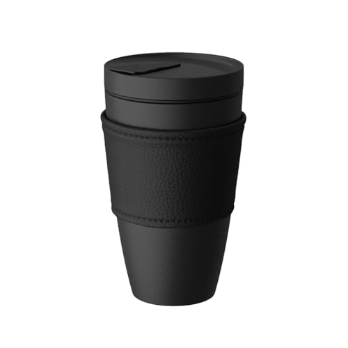 Villeroy & Boch Manufacture Rock Coffee To Go Mug, Premium Porcelain, 12 oz, Matte Black 11.8 Ounces